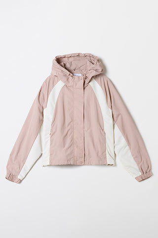 Women Long Sleeve Crop Hooded Windbreaker