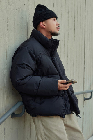 Men Long Sleeve Basic Puffer