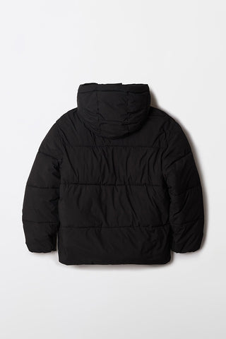 Men Long Sleeve Basic Hooded Puffer