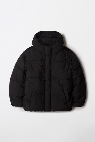 Men Long Sleeve Basic Hooded Puffer