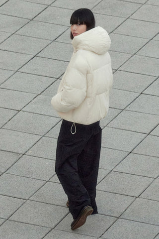 Women Long Sleeve Hooded Puffer