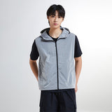 SPAO Men Sleeveless Hooded Vest SPJVE37C24 Glossy Grey