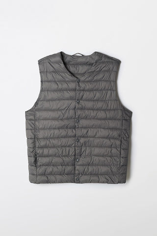 Men Sleeveless Patchwork Light Vest - D/Grey