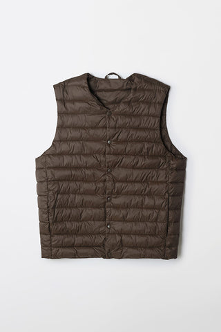 Men Sleeveless Patchwork Light Vest - Brown
