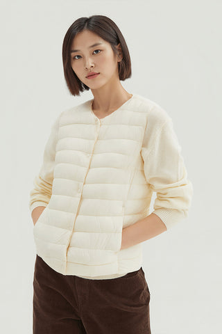 Women Sleeveless 2-Way Patchwork Vest