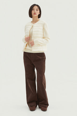 Women Sleeveless 2-Way Patchwork Vest