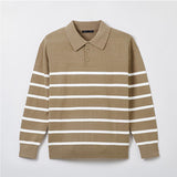 SPAO Men Long Sleeve Stripe Sweater SPKAE49M01 Beige