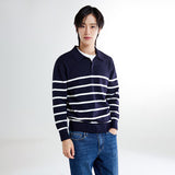 SPAO Men Long Sleeve Stripe Sweater SPKAE49M01 Ivory