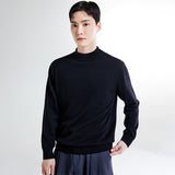 SPAO Men Long Sleeve Mock Neck Sweater SPKAE4TM03 Black