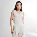 SPAO Women Sleeveless Knit Tank SPKVE26W13 Ivory