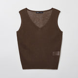 SPAO Women Sleeveless Knit Tank SPKVE26W13 Brown