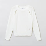 SPAO Women Long Sleeve Shoulder Pullover SPKWE37G50 White