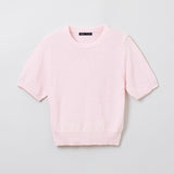 SPAO Women Short Sleeve Boucle Pullover SPKWE37W03 Light Pink