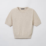 SPAO Women Short Sleeve Boucle Pullover SPKWE37W03 Beige