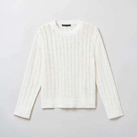 SPAO Women Long Sleeve Knit Pullover SPKWE37W05 Ivory