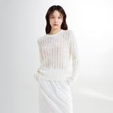 SPAO Women Long Sleeve Knit Pullover SPKWE37W05 Ivory