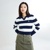 SPAO Women Long Sleeve Collar Pullover SPKWE49G40 Hunter