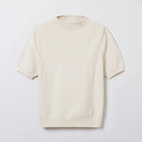 SPAO Women Short Sleeve Mock Neck Sweater SPKWE49W03 Ivory