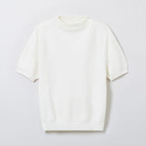 SPAO Women Short Sleeve Mock Neck Sweater SPKWE49W03 Ivory