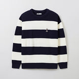 SPAO Men Long Sleeve Stripe Pullover SPKWE4TC40 Navy