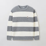 SPAO Men Long Sleeve Stripe Pullover SPKWE4TC40 Charcoal