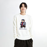 SPAO Men Long Sleeve Woodie Pullover SPKWE4TC41 Ivory