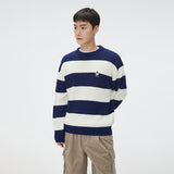 SPAO Men Long Sleeve Woody Stripe Pullover SPKWF11C51 Hunter