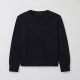 SPAO Women Long Sleeve V Neck Pullover SPKWF12W03 Black