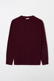 Men Long Sleeve Cable Sweater