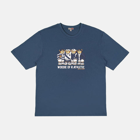 SPAO Men Short Sleeve Woodie Tee SPLCE25C02 Light Navy