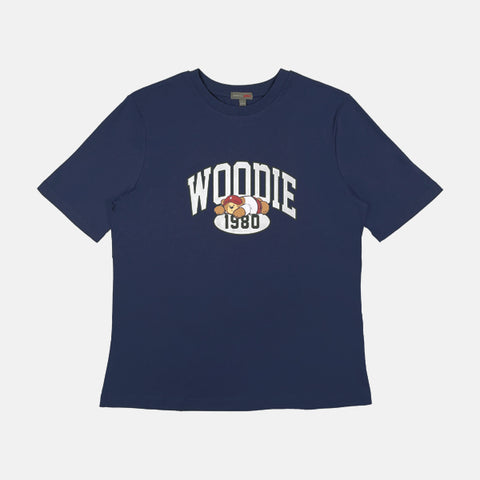 SPAO Women Short Sleeve Woodie Tee SPLCE25G02 Navy