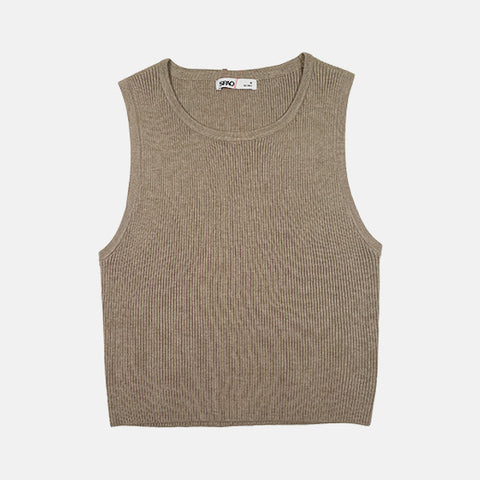 SPAO Women Sleeveless Knit Tank SPLCE38G03 Light Brown