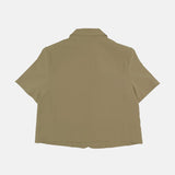 SPAO Women Short Sleeve Crop Jacket SPLCE39G04 Khaki