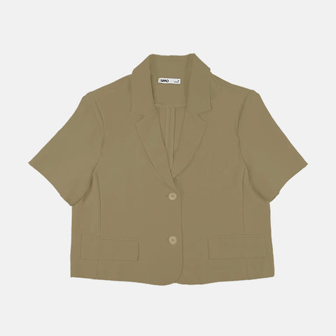 SPAO Women Short Sleeve Crop Jacket SPLCE39G04 Khaki