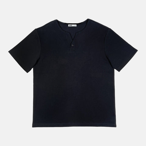 SPAO Men Short Sleeve Waffle Tee SPLCF13C05 Black