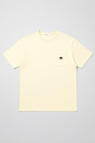 Men Short Sleeve Woodie Pocket Tee - Cream