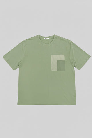 Men Short Sleeve Pocket Tee - D/Khaki