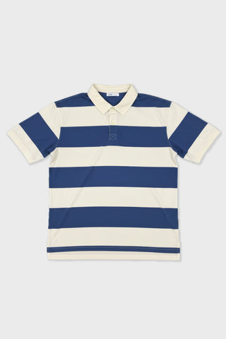 Men Short Sleeve Oversized Polo Tee - Blue