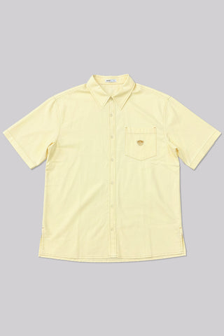 Men Short Sleeve Woodie Pocket Shirt - L/Yellow