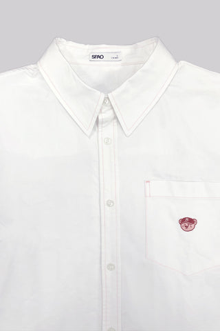 Men Short Sleeve Woodie Pocket Shirt - Off White