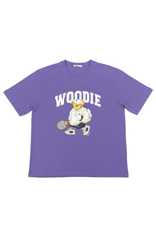 Men Short Sleeve Woodie Tee - Purple
