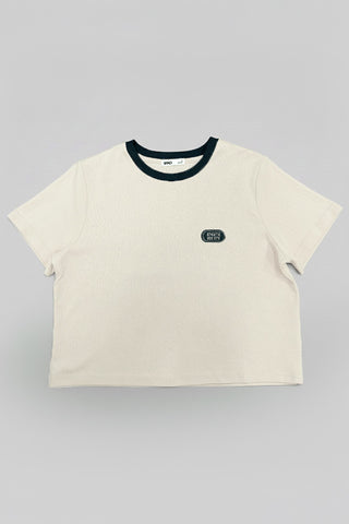 Women Short Sleeve Graphic Tee - Beige