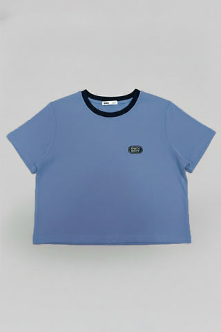Women Short Sleeve Graphic Tee - Blue