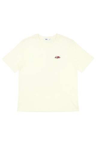 Women Short Sleeve Woodie Oversized Tee - Ivory