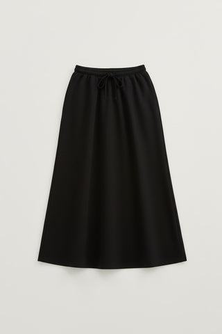 Women Knit Maxi Skirt - Black
