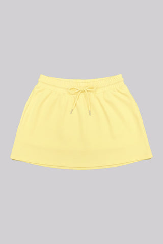 Women Knit Skort - L/Yellow