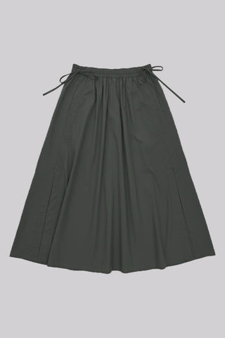 Women Woven Maxi Skirt - Grey