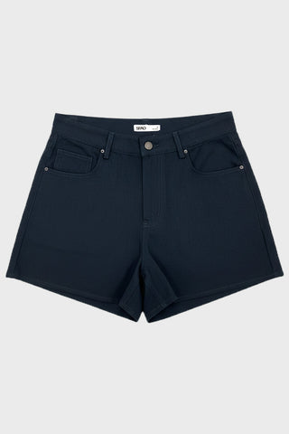 Women Knit Shorts - Navy