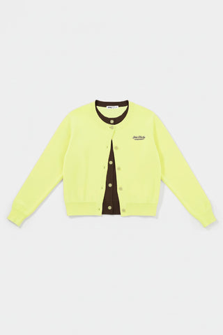 Women Long Sleeve Cardigan - L/Yellow