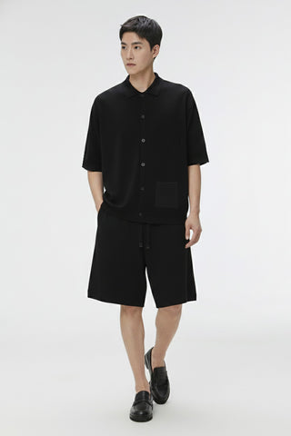 Men Short Sleeve Oversized Knit